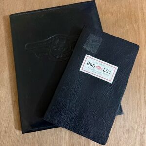 Vintage 90s 95th Anniversary Harley-Davidson Black Hog Log Photo Album Journals